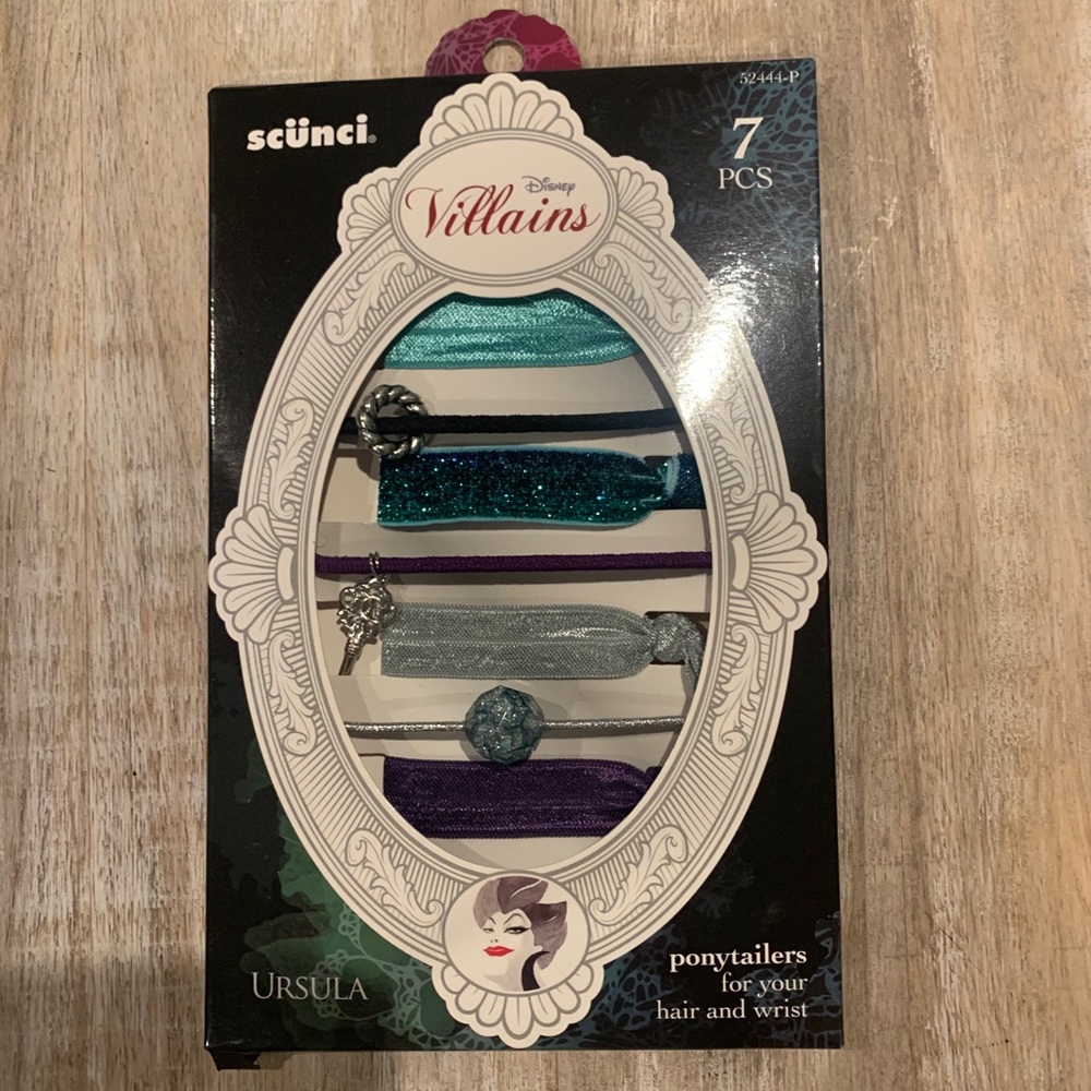 Disney Villains Ursula Scunci 7 pcs hair ties the little mermaid